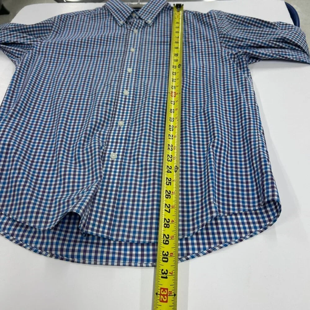 Coastal Provisions‎ Company Blue Gingham Button Down Shirt Men’s Classic Preppy